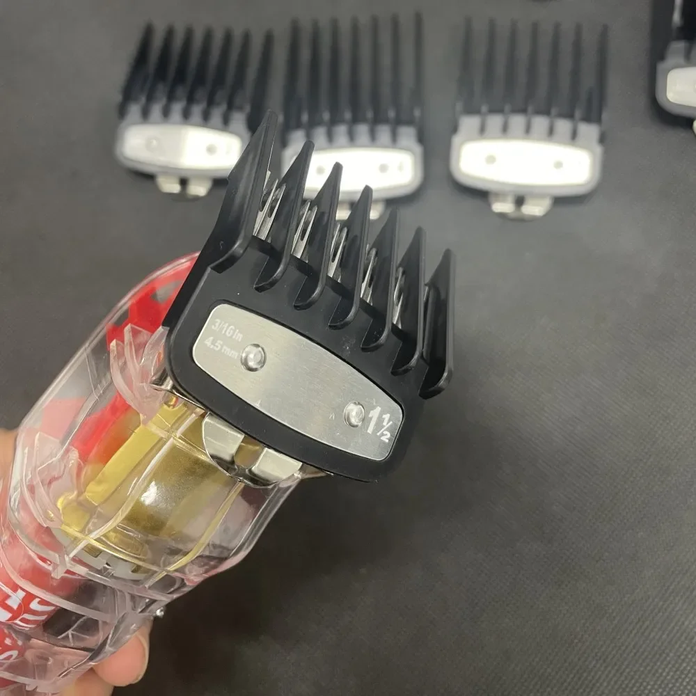 Машинка для стрижки волос Kemei, ограничительная расческа, насадка, размер, замена парикмахера 1,5/3/4,5/6/10/13/19/25/ мм, набор из 8 шт. для 1990 809A 1761