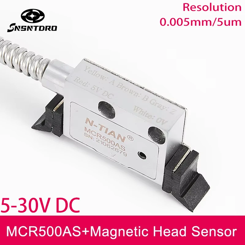 

Магнитный датчик MCR500AS 5-30В ±5мкм/м, высокоточный, для токарных станков, шлифовальных станков, магнитная шкала, магнитная лента для крупногабаритных фрезерных станков