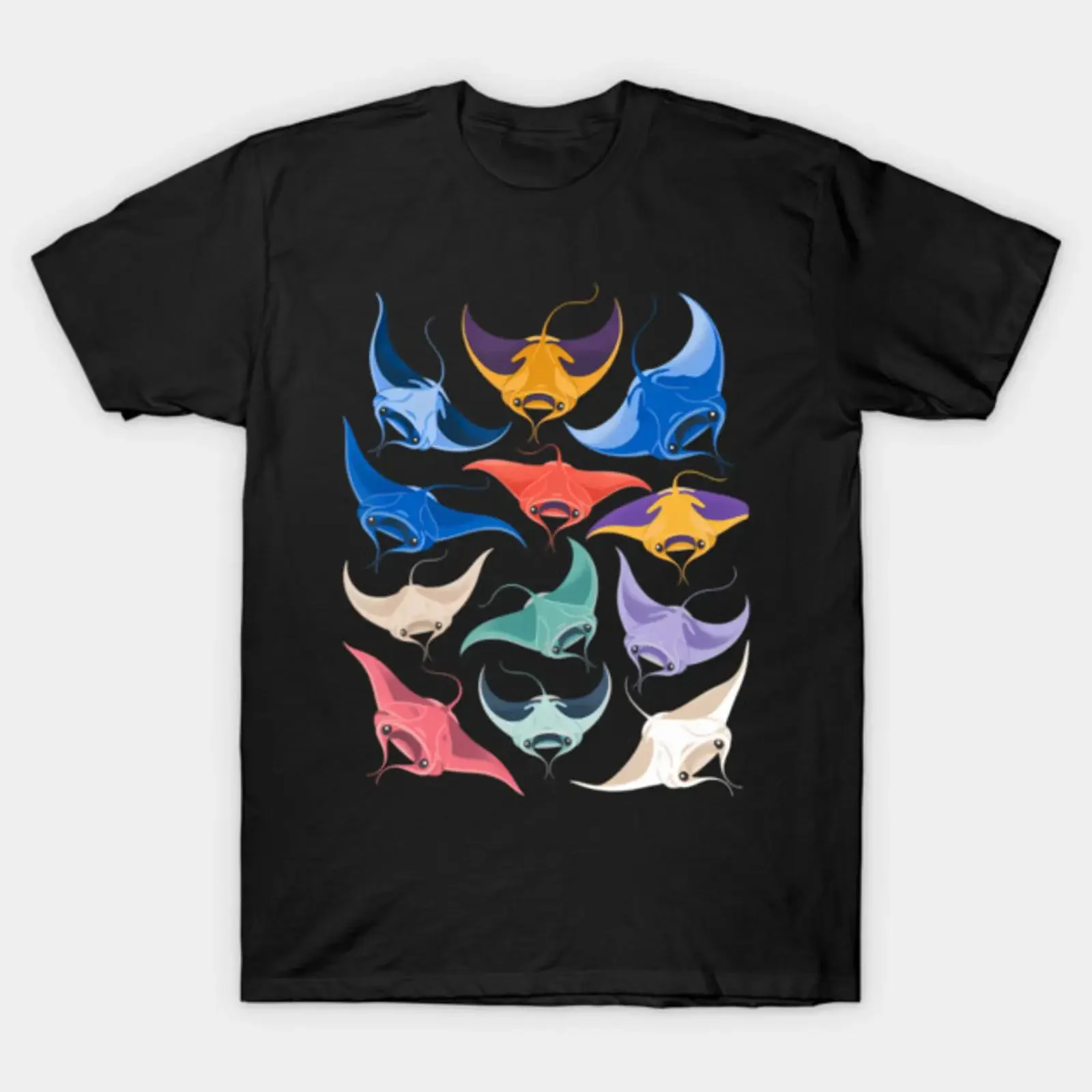 Sea Ocean Stingray Animal Different Manta Ray T Shirt vintage Washed graphic Comfortable Stretched Casual Slightly streetwear