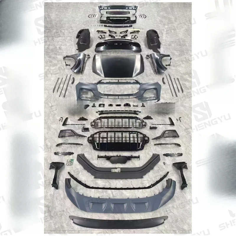High Quality Auto Body Kit Fit 2006-2015 Q7 Upgrade to 2023 SQ7 Style, Includes Hood, Fender, Bumper, Headlight and Taillight
