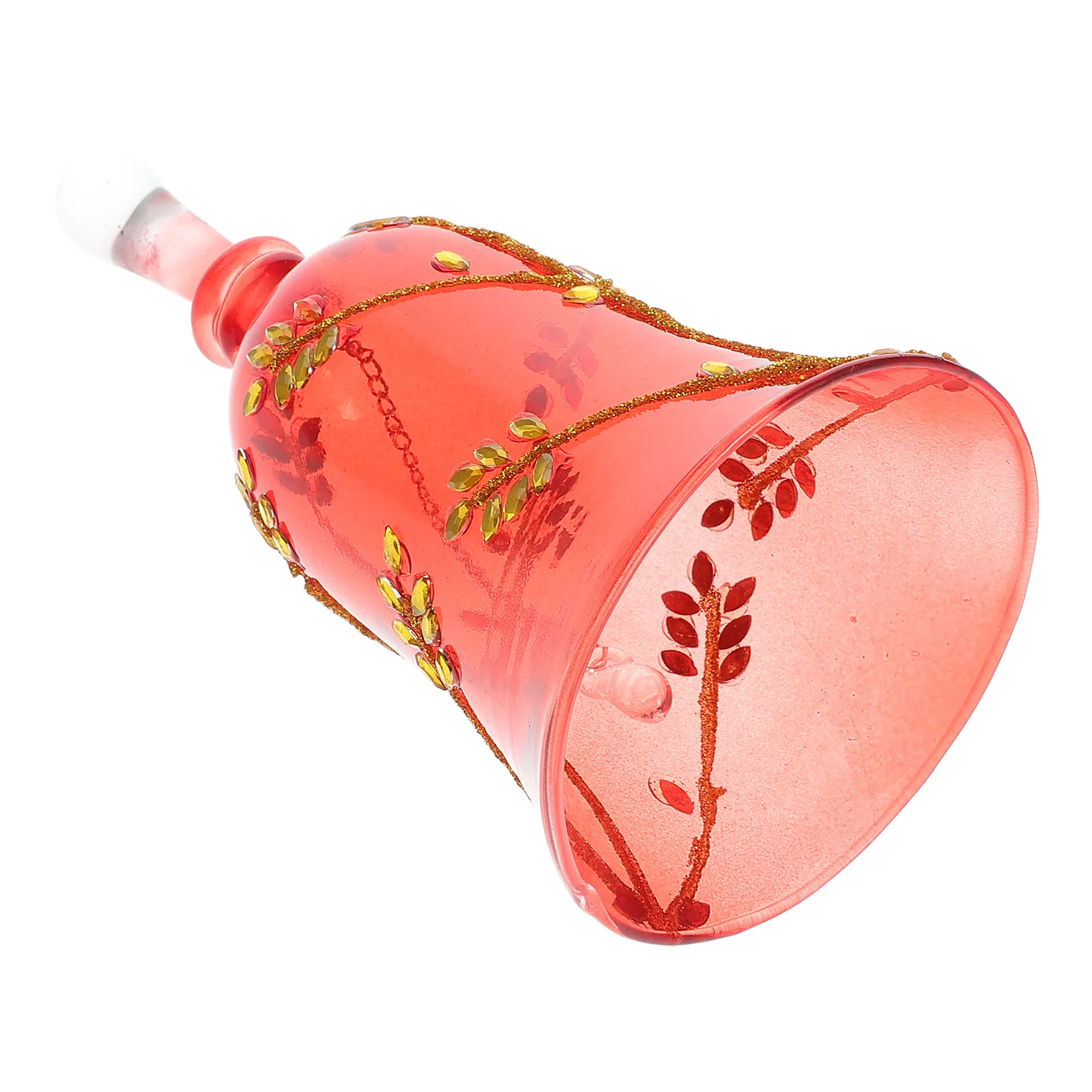 

European Style Glass Christmas Dinner Bell Decorative Call Bell for Table Holiday Party Home Xmas Decoration Xmas Presents