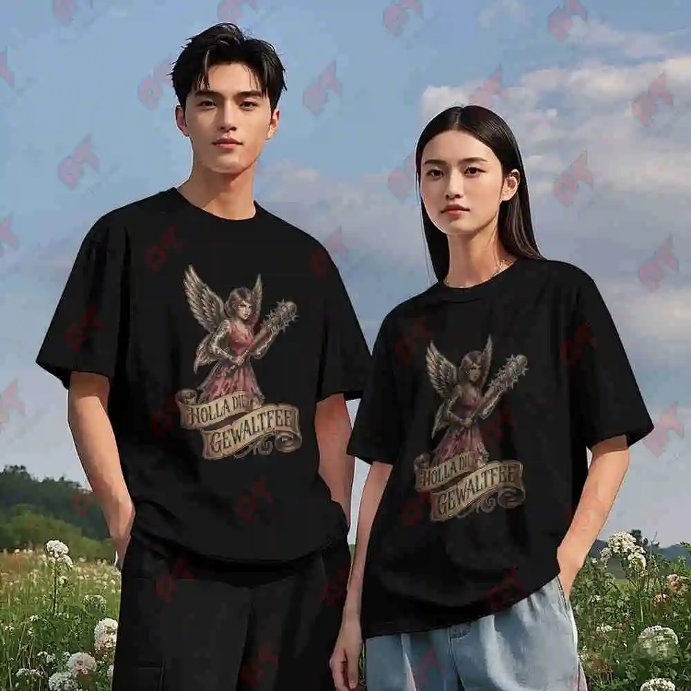 Holla The Violence Fairy Meme Sarcasm Funny Sayings Short Sleeve Tee 100% Cotton T-Shirt - view 3