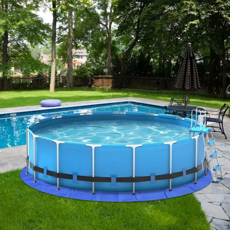 

Pool Liner Pad Thick Waterproof Pool Base Mat Round Pool Liners Outdoor Pool Floor Pad Foldable Swimming Pool Mat For Ground