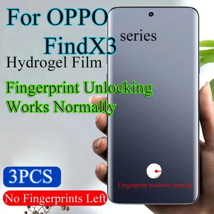 Matte film for Find X3 Pro Soft Screen Protector For OPPO Find X3 Pro Hydrogel Film Fingerprint Unlocking Works Normally Soft