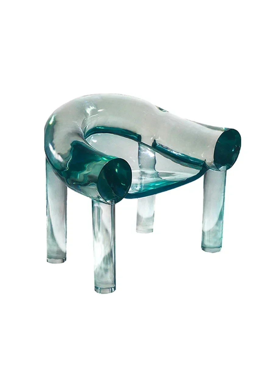 Hot SalesTransparent Resin Sculpture Bench Art Deco Creative Lounge Chair