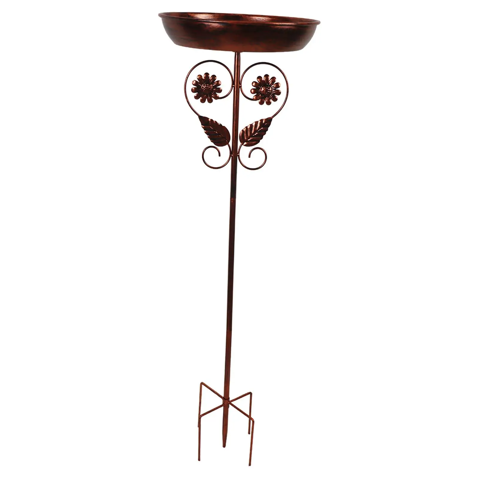 

Iron Bird Bath Bowl Water Bowl Bird Feeder Tray for Lawn Outdoor Balcony