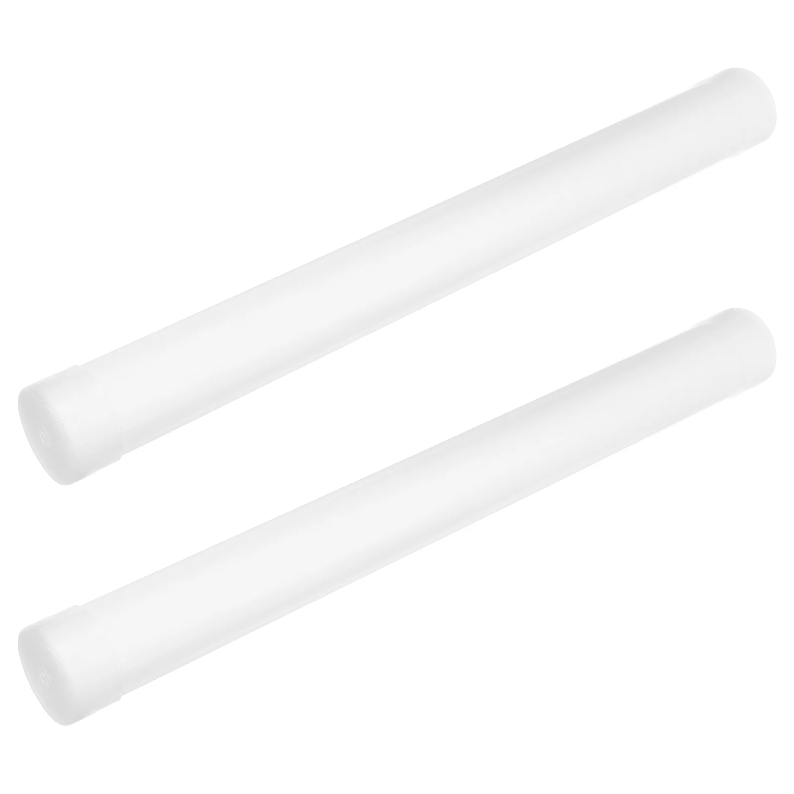 2pcs Poster Tube Round Pvc Storage Tubes For Artwork Paintings Drawings Documents Mailing Carrying Reusable Durable Protection