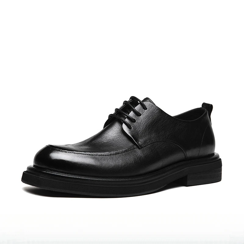 

Мужская винтажная обувь высокого качества из натуральной кожи, роскошные классические мужские деловые классические классические элегантные итальянские черные туфли из воловьей кожи