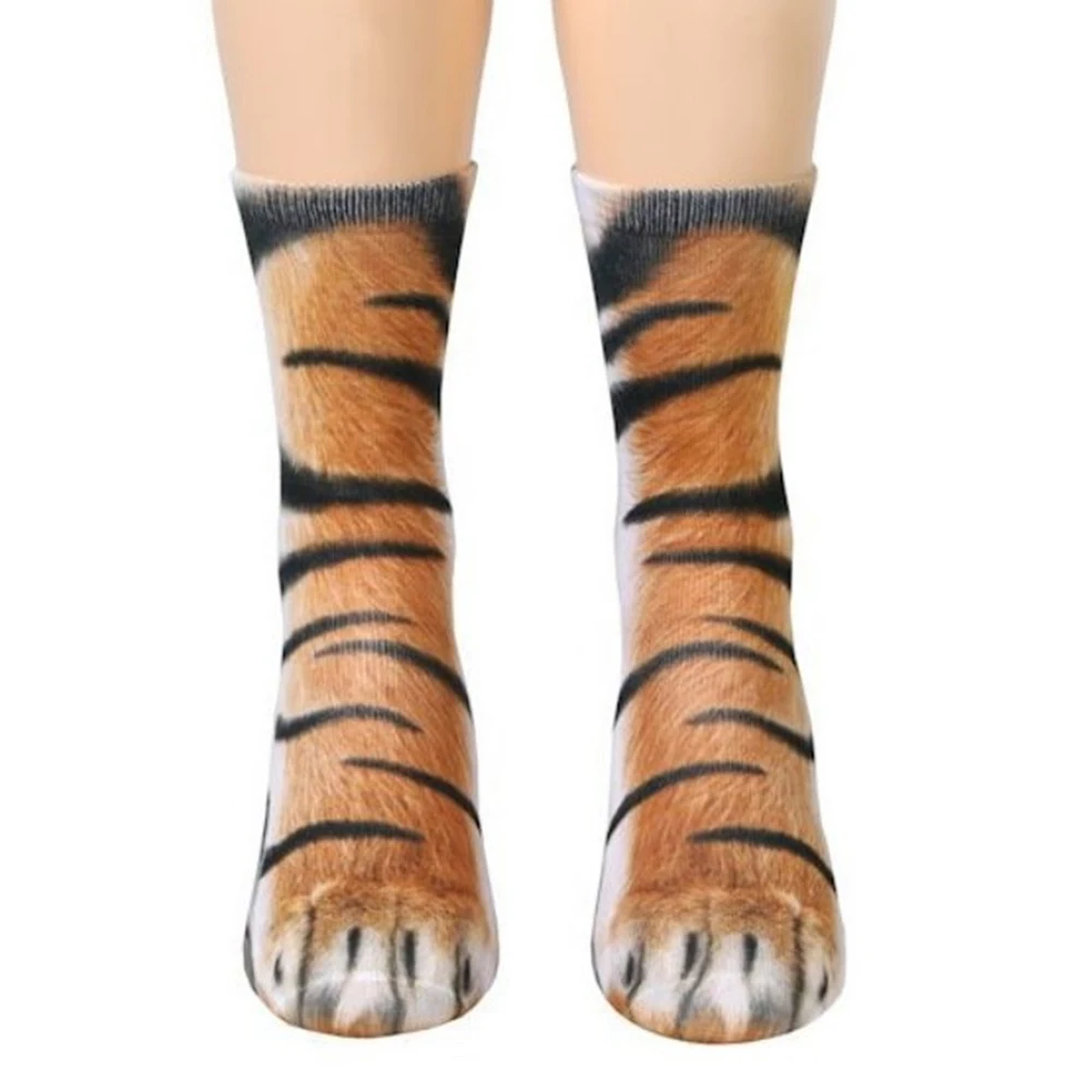 1~4PAIRS Cartoon -calf Socks Funny Bouncy Adult -calf Socks Mens Socks Printed Animal Socks Hoof Easy To Clean