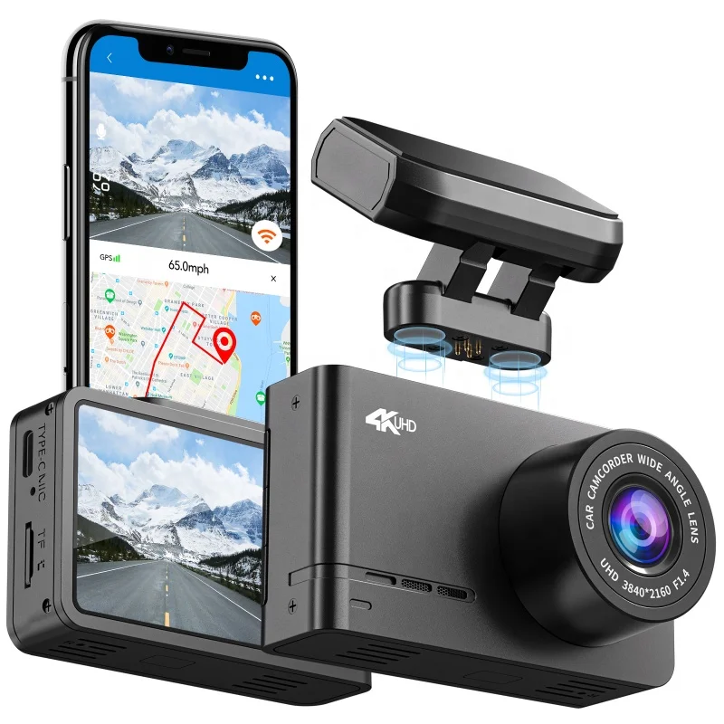 Wolfbox D07S High Quality 2.45'' 4k Wifi Front Car Video Recorder Dash Cam With Gps