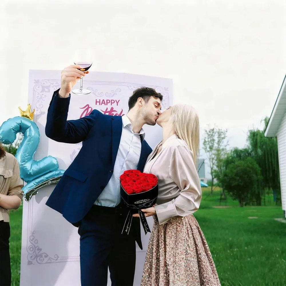 16 ورود محفوظة زهور أبدية هدية للنساء أمي زوجة صديقة الجدة عيد الحب عيد الأم عيد الميلاد الذكرى #5