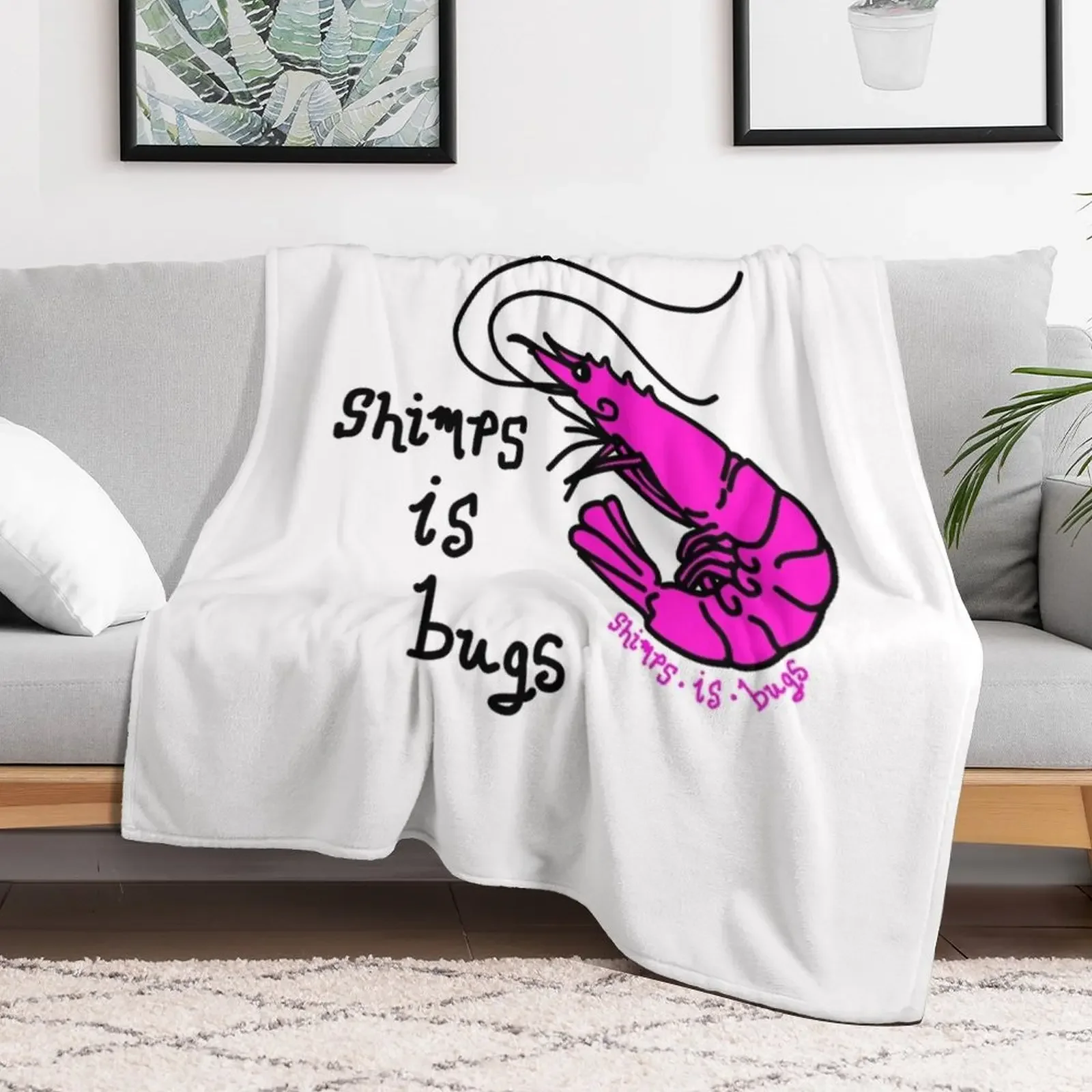 Shrimps is bugs V1 Throw Blanket Anti Shedding Soft Fuzzy Blanket for Home