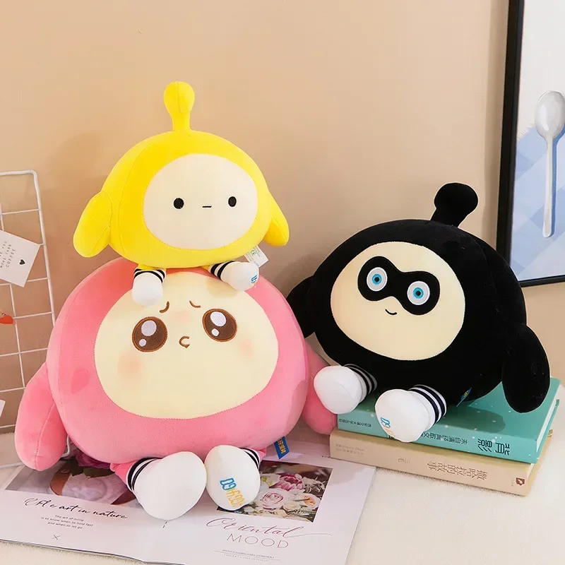 Muñeco de fiesta de huevo caliente, juguete de peluche Kawaii, muñeco de oso bonito, almohada suave, vendedor de huevos, compañeros de juego para niños, regalo de cumpleaños para niñas