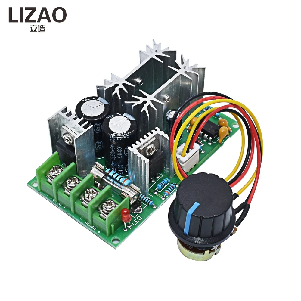 LIZAO DC10-60V PWM Motor Speed Controller 20A High Power Regulator Switch for RC Car & HHO Projects