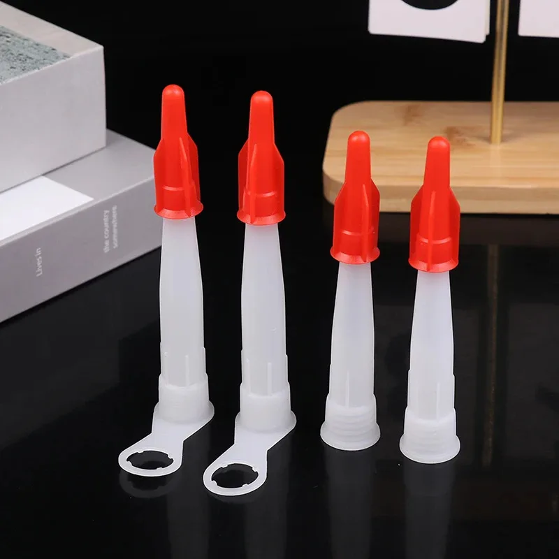 

10Pcs Spare Silicone Nozzle Sealant Tool Kit Re-sealable Mastic Cartridge Spare Nozzles Screw Cover For Caulking Pipes