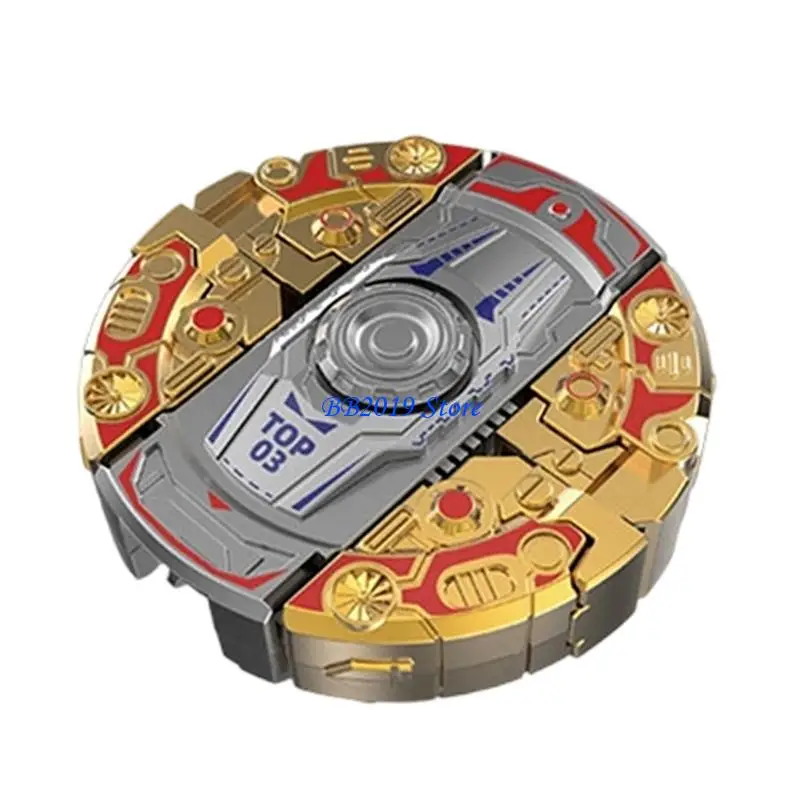 Q0KB Portable Pocket Size Transforming Dinosaur Smooth Spinner Easy Carry Stress Relief Toy for Commute Travel and Daily Use