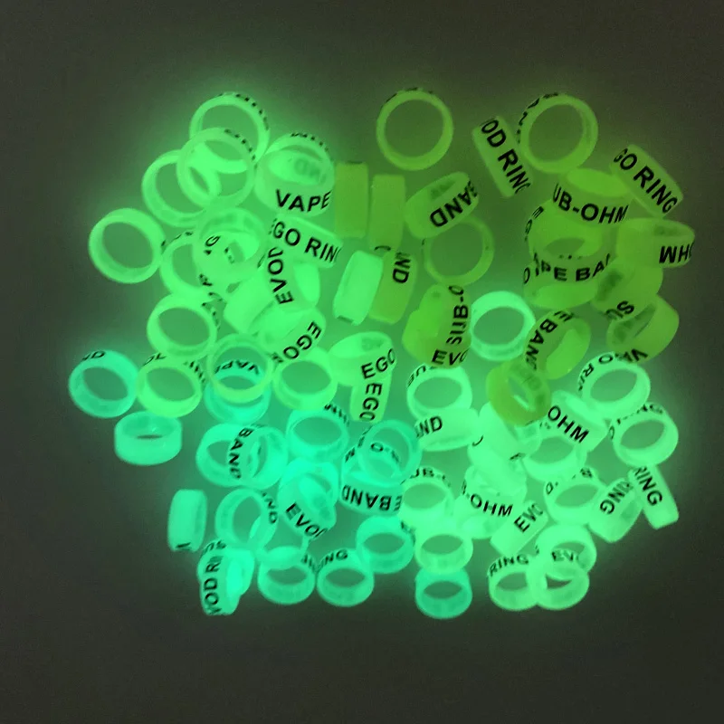 22MM luminous circle fluorescent silicone anti-skid ring decorative ring  Scalable Compatible Various Types of Flashlight