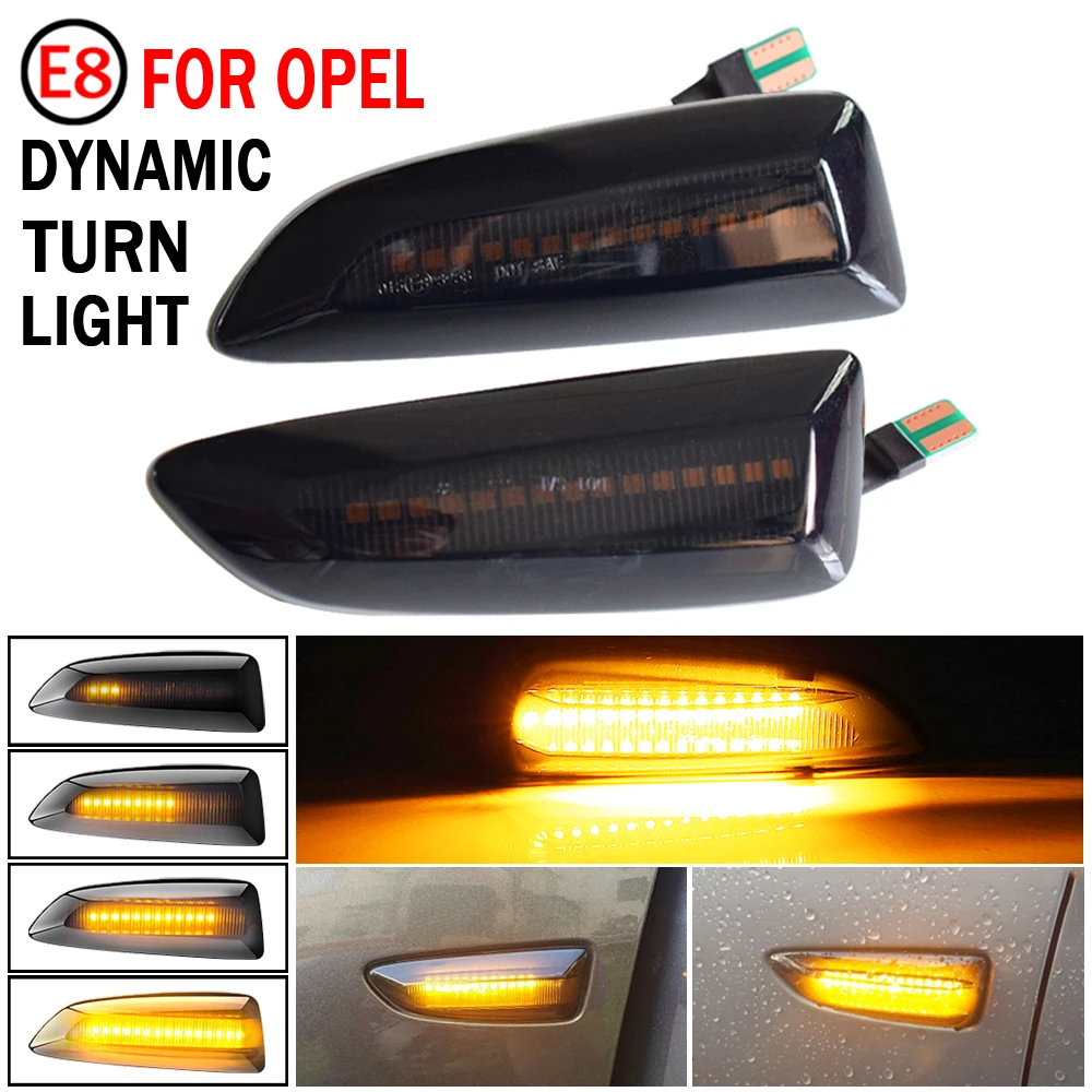 2PCS Led Dynamic Side Marker Turn Signal Light Sequential Blinker For Opel Astra J Astra J K Zafira C Insignia B Grandland X