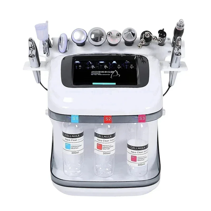 2026 Latest 11 In 1 Dermabrasion facial Machine H2o2 Aqua Peeling Lift Skin Bubble Moisturizer Oxygen Machine