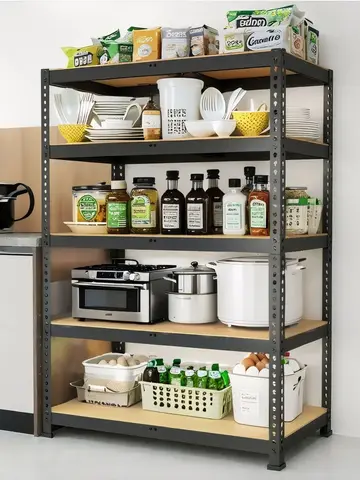 2pcs Heavy-Duty Metal Shelving Unit 5-Tier Adjustable Freestanding Garage Storage Rack, Pantry, Utility, Utility