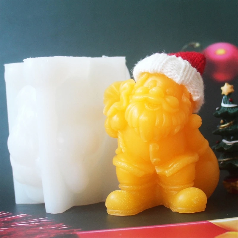 Stampi in silicone per Babbo Natale Stampi funzionali per candele in silicone per Babbo Natale per dolci creativi produzione