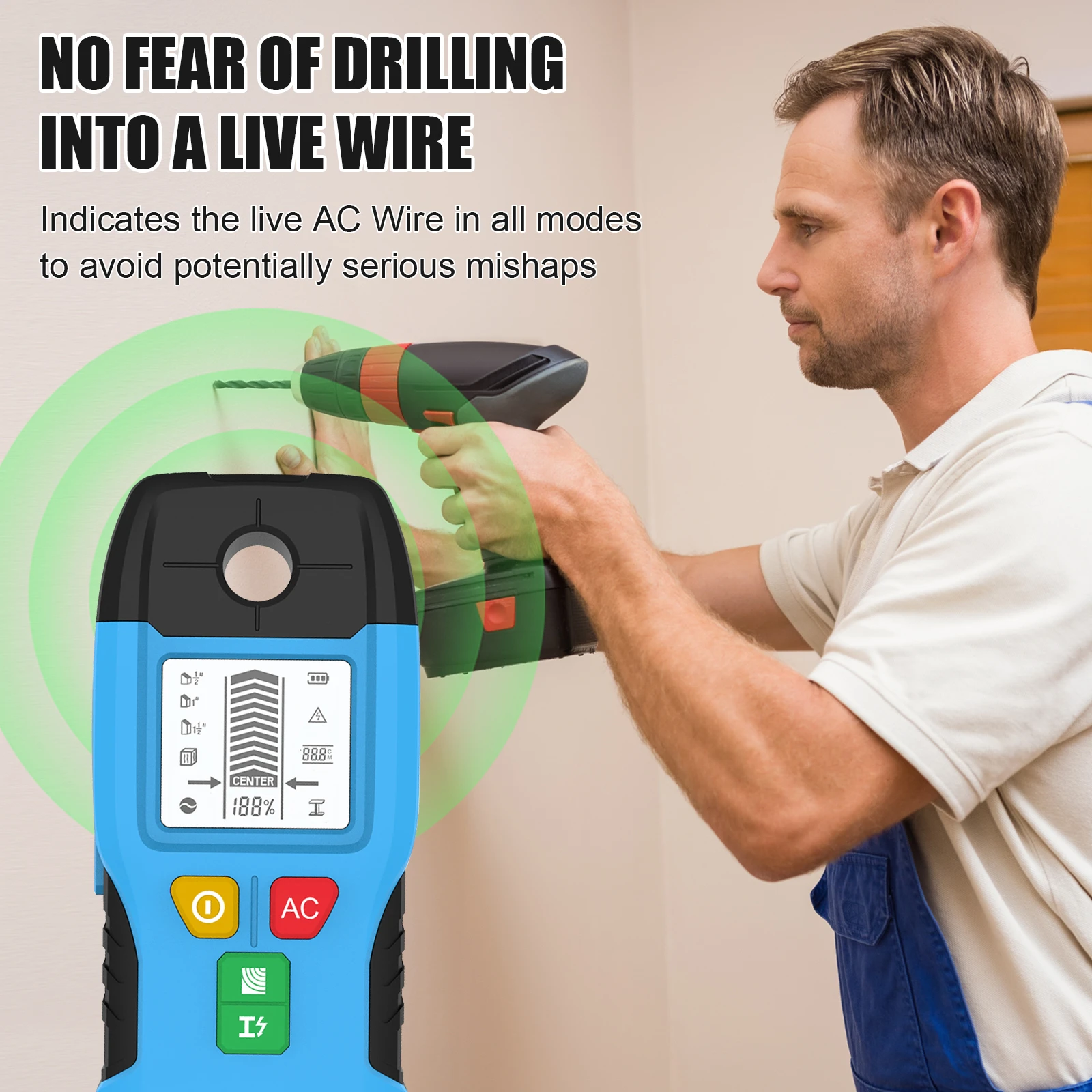 HW-100 Wall Stud Finder Sensor - Stud Finder Center Finder Edge 评论和价格