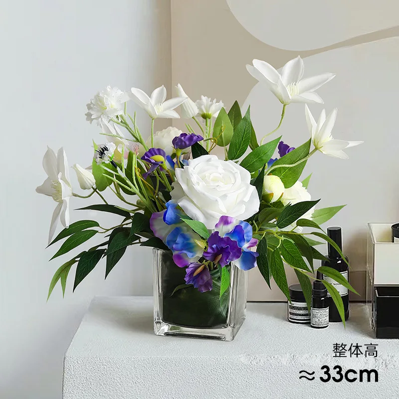 Meja makan ruang tamu lily simulasi kelas atas simulasi buket lily dekorasi hotel bunga simulasi cinta lily