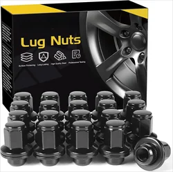 20pcs M14X1.5 Black Lug Nuts - 1.80