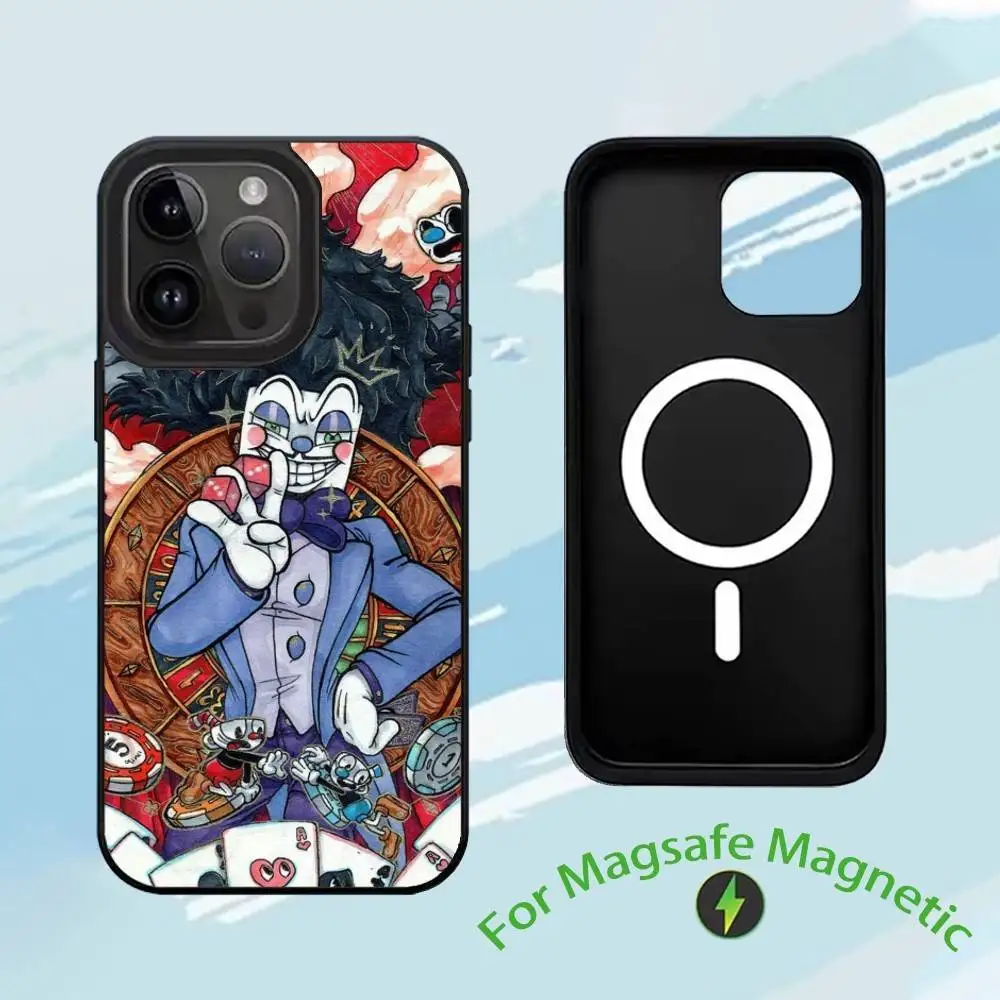 Game P-Popular Cuphead  Phone Case For iPhone17,16,15,14,13,12,11,Plus,Pro,Max For Magsafe  Wireless Charging case