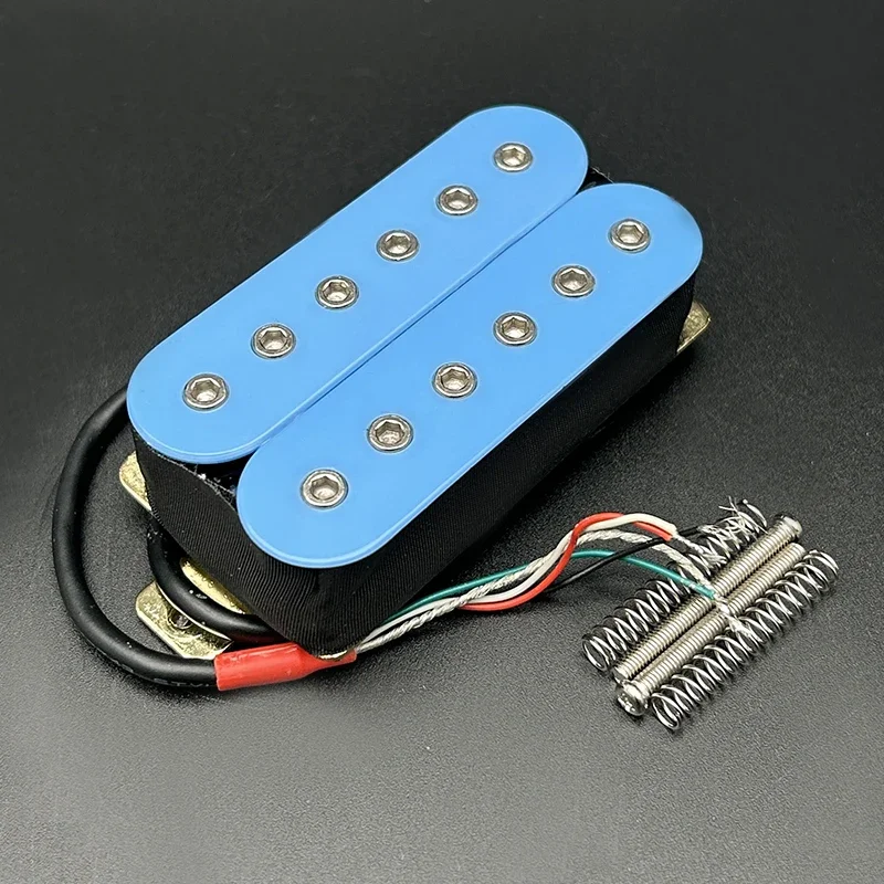 Guitar Humbucker 12 Adjustable Hex Screw Dual Coil 6-String Electric Guitar Coil Splitting Pickup N7.5K/B15K Output Light Blue