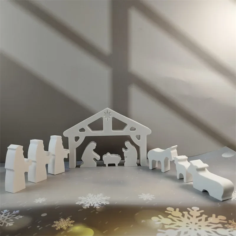 

Рождественский набор DIY силиконовая форма Рождественский орнамент украшения цементная штукатурка силиконовые формы для эпоксидной смолы