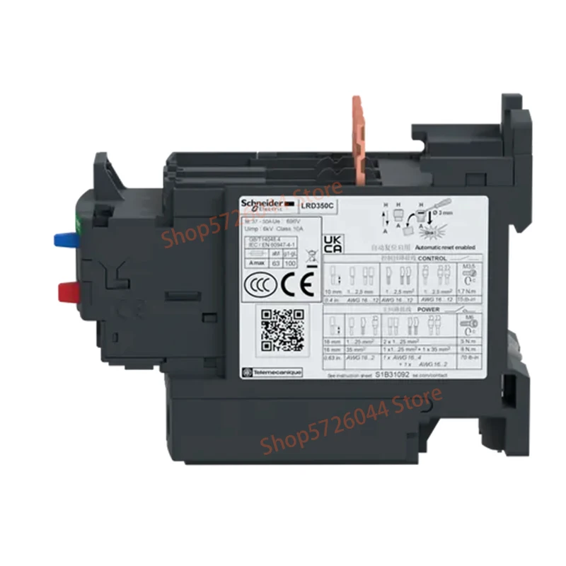 Imagem -02 - Tesys Deca Relé Interruptor Térmico Corrente de Configuração: 48 a 65 a Trip Level 10a Everlink Terminal Lrd365c