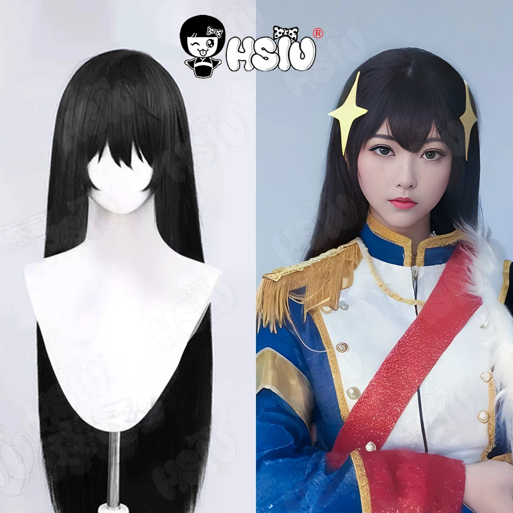 

Kagura Hikari Cosplay Wig HSIU long black hair Heat Resistant Synthetic Wig Anime Revue Starlight Kagura Hikari Cosplay