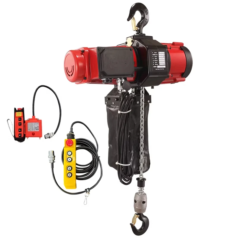 

Electric Chain Hoist 4-6.8 m/min Wireless Control + Wired Remote Lifting and Hoisting for Warehouses and Auto Repair Shops