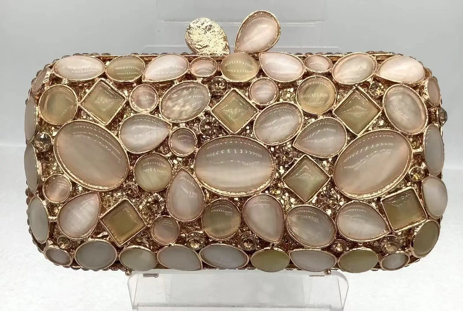 

XIYUAN New Stones Luxury Designer Handbag Female Blue/Pink Rhinestone Evening Bags Woman Wedding Bridal Clutches Party Purses