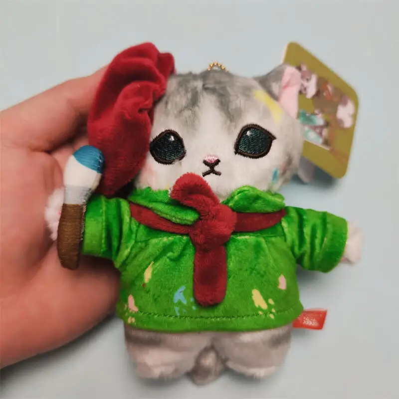 Uroczy Kreskówkowy Kawaii Mofusand Podróżujący po Świecie Chleb Strażnik Malarz Kot Pluszowa Lalka Brelok Zawieszka do Torby Zabawka Prezent