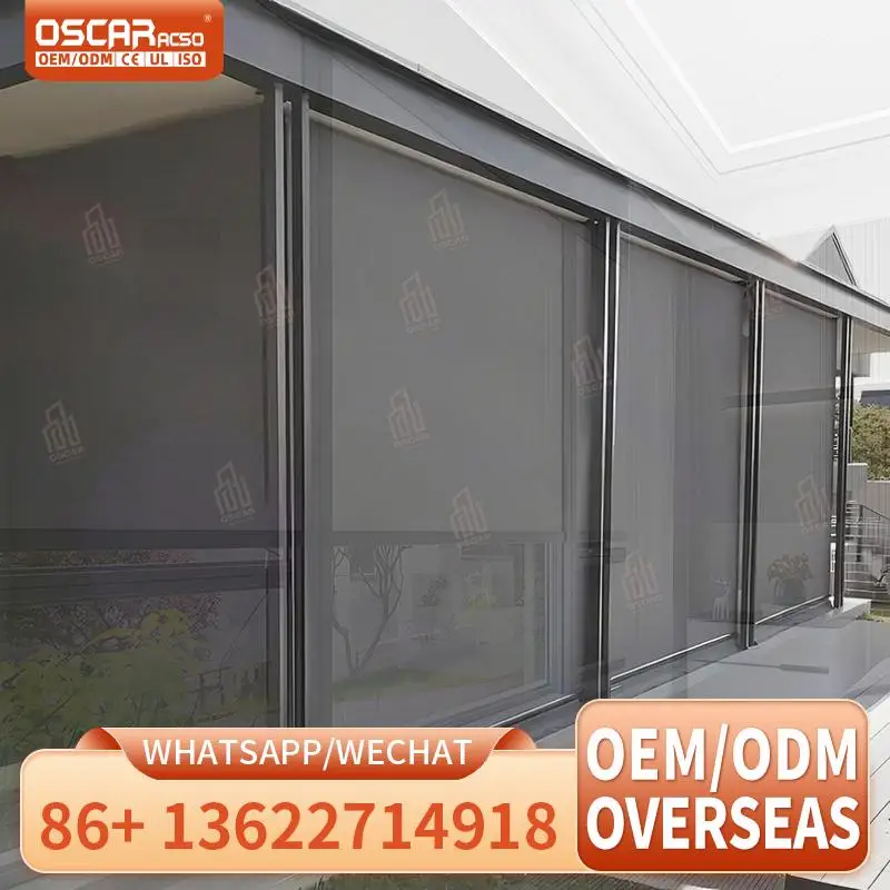 

Оптовые цены от производителя: Уличный рулонный солнцезащитный экран с алюминиевым каркасом и встроенной электрической системой привода для патио, сада, балкона