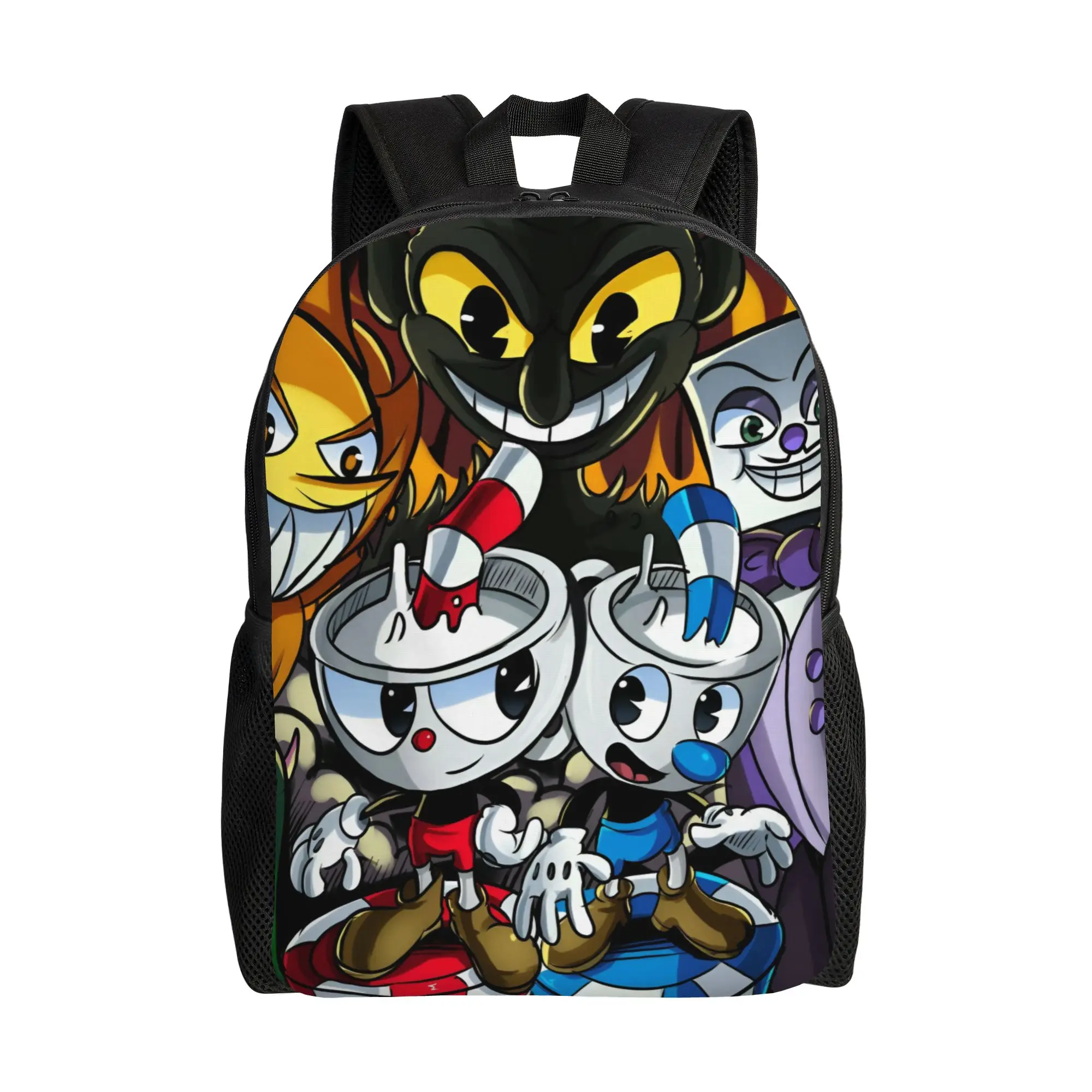 

Custom Retro Gothic Hot C-Cupheades Backpacks for Men Women College School Students Bookbag Fits 15 Inch Laptop Game Bags