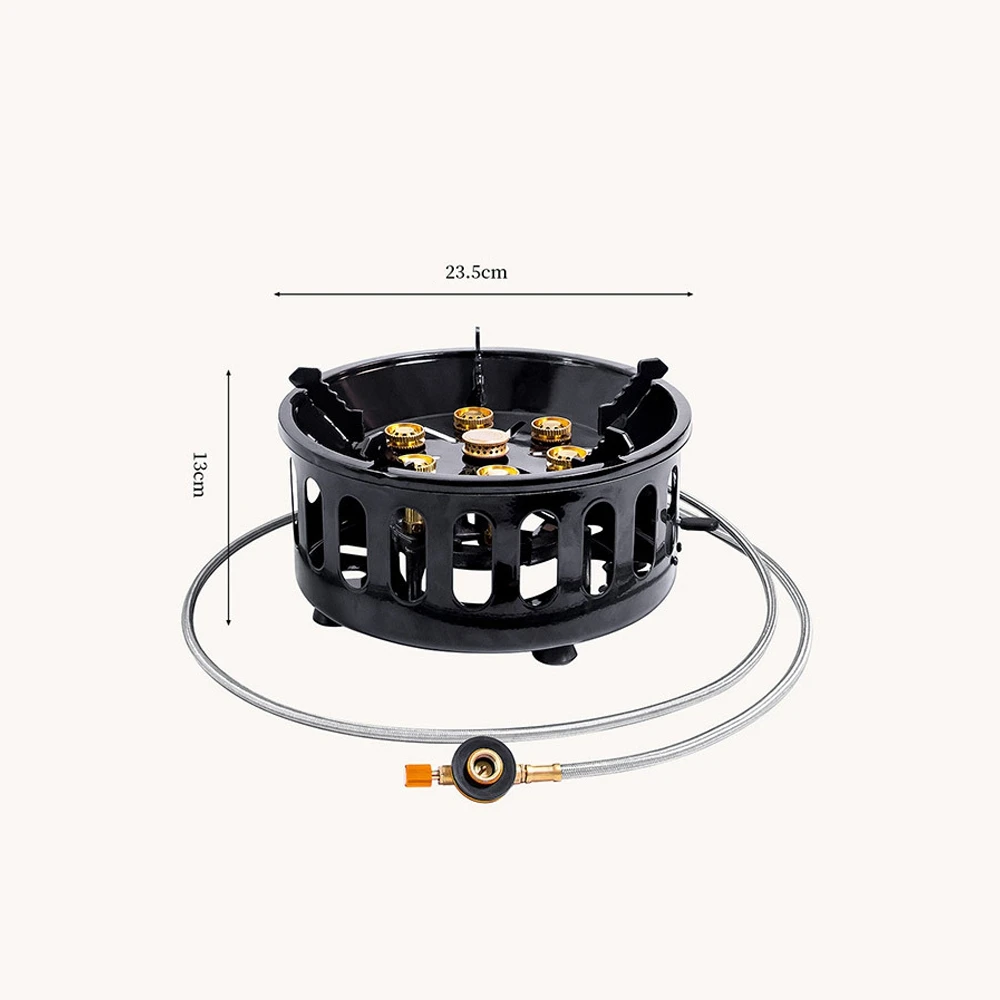 Imagem -06 - Fogão de Acampamento Windproof Portátil Queimador de Gás Núcleos Poder de Fogo Forte Projeto Integrado com Ignição Eletrônica