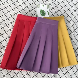 Women's Skirt Fashion Summer High Waist Black a Line Mini Pleated Short Skirts for School Girls Korean Style Ladies Clothing