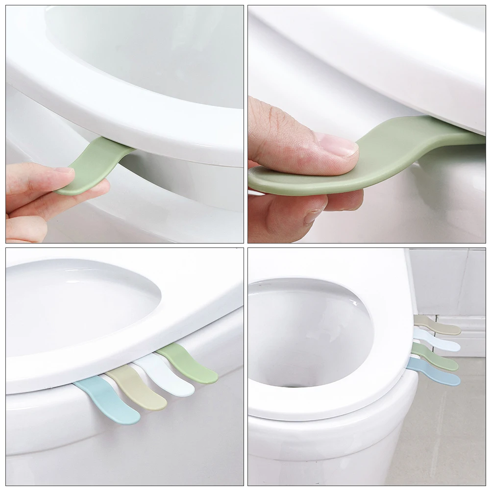 

12 Pcs Toilet Lid Lifter Operated Cover Portable Seat Soft Handle Plastic Viscose Practical