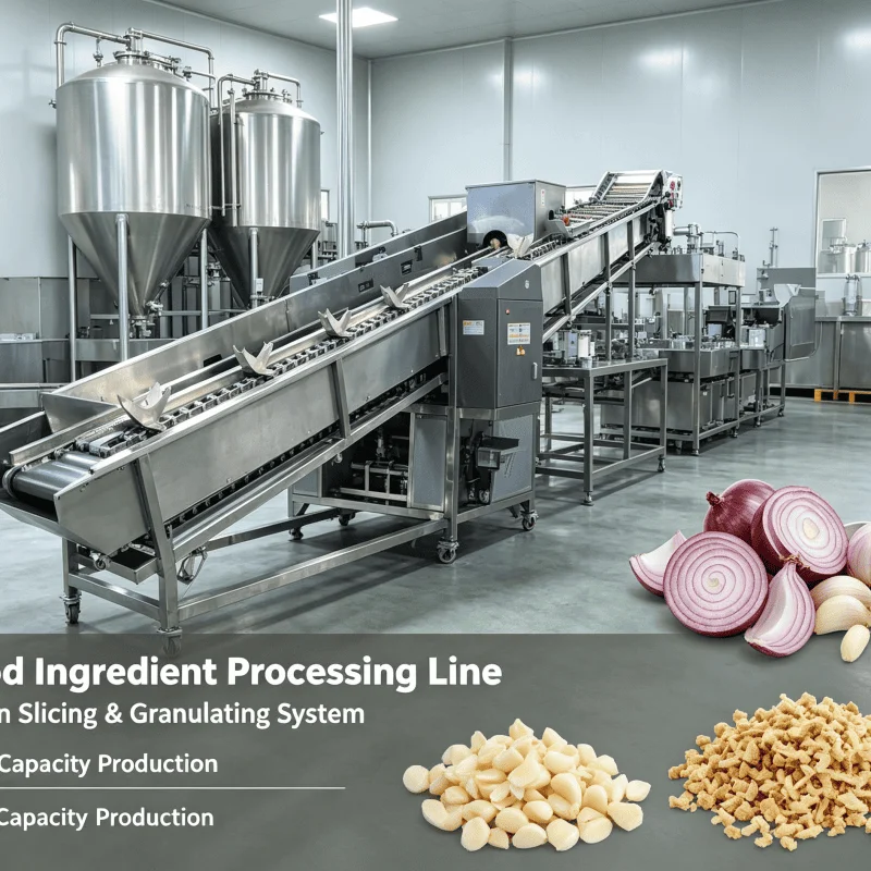 Garlic Onion Processing Line Industrial Peeler Sorter Equipment For Dry Vegetable Powder Production Customized
