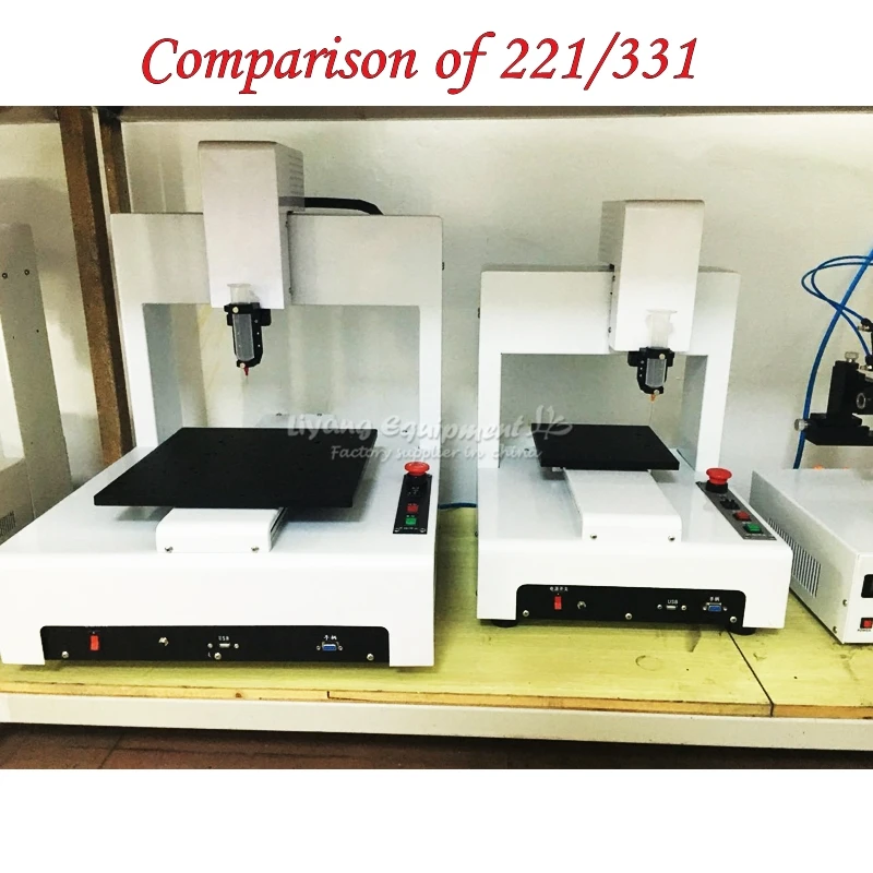 LY221A/331A/441A Automatic Glue Dispenser 3 Axis With Handwheel For Mobile Frame Glue Dispensing Works 110V/220V