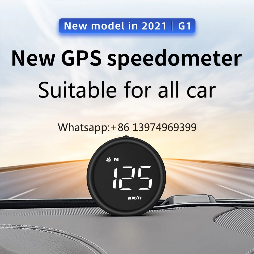 GPS Speed Meter G1 White Car Head-Up Display Auto Diagnostic Tool HUD Display Car Navigation