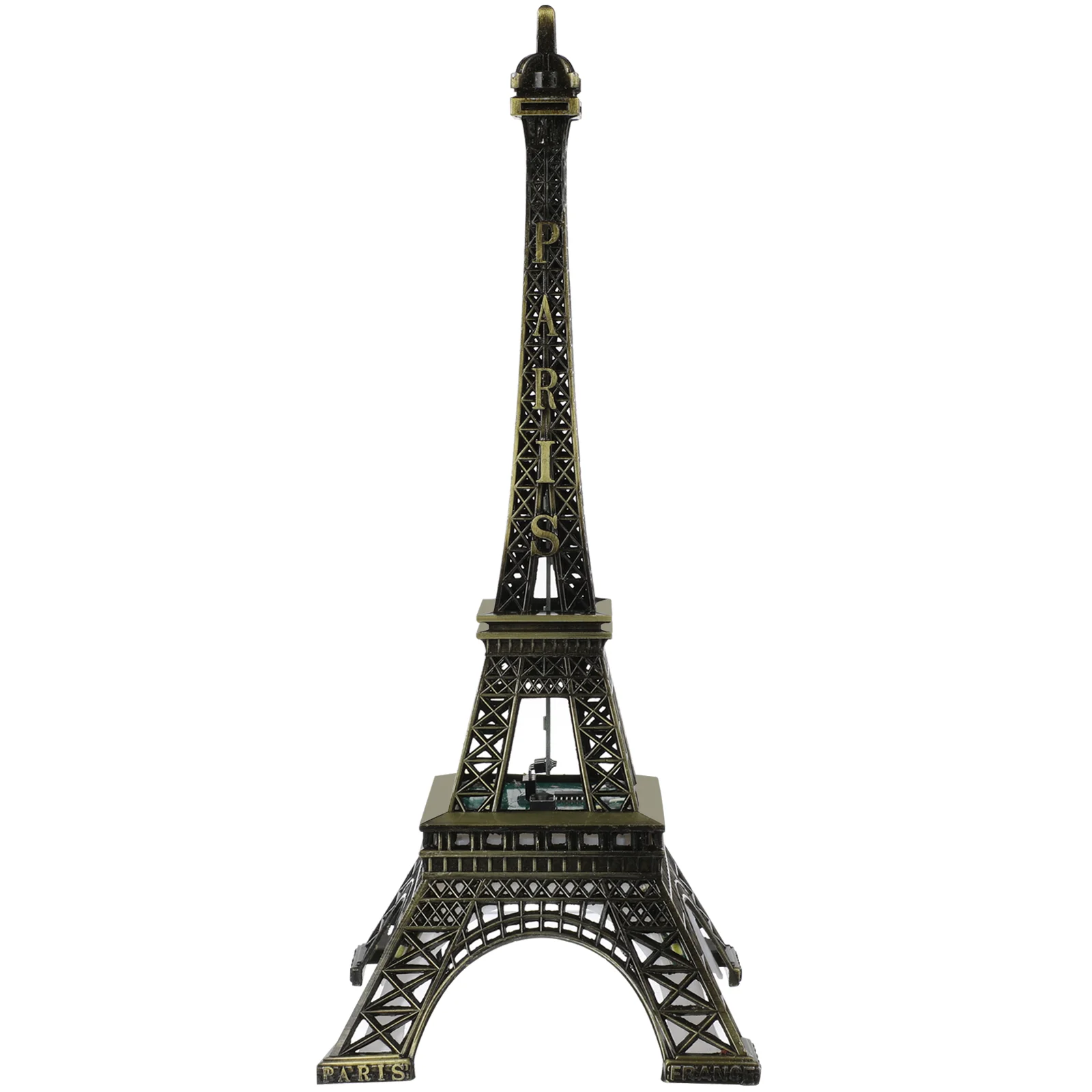 LED Light Paris Eiffel Tower Wedding Decoration Architecture Metal Crafts Vintage Model Desktop Decoration Travel Souvenirs Gift