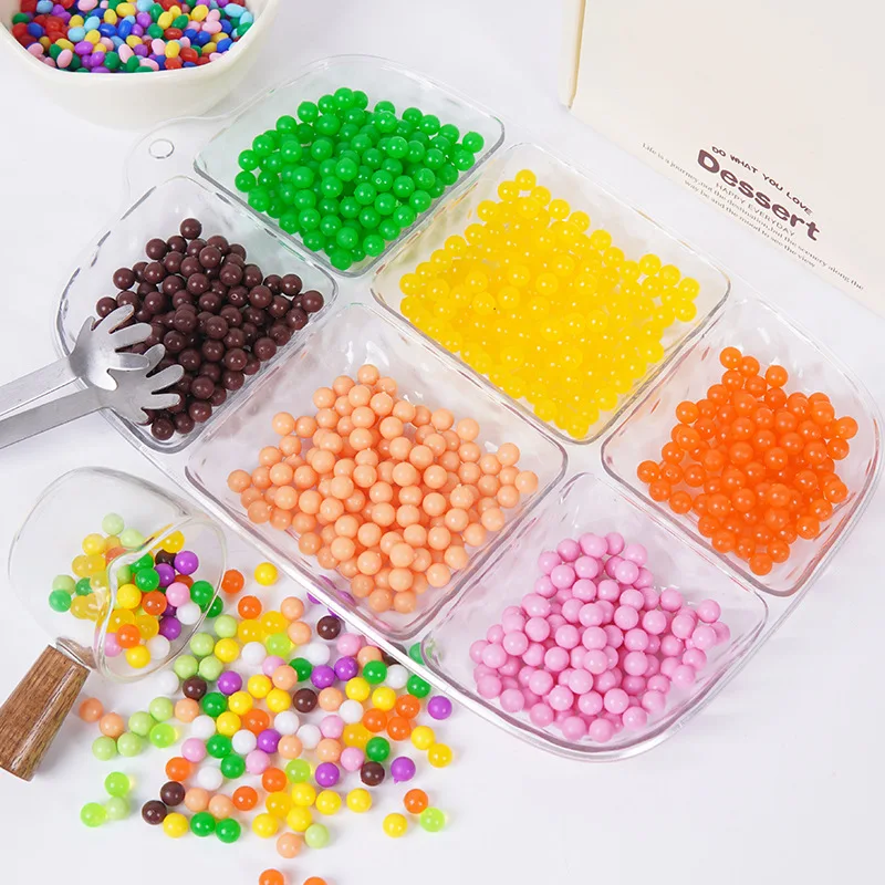 20pcs Mini PVC Simulation Taro Balls Fake Caviar Sago Pearls Random Colors DIY Miniature Food Play Accessories Micro Food Model