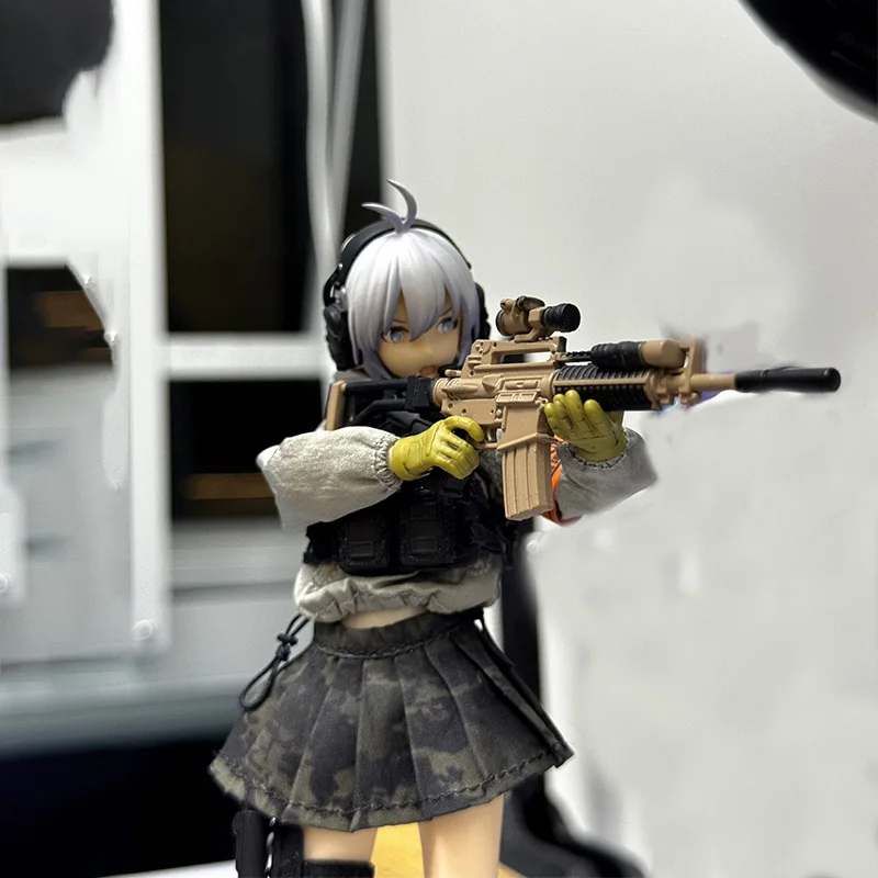 1/12 Scale Soldier M4a1 Assault Rifle Weapon Accessories Gun Model 6 Inch Female Plain Body Collection Display Gift Toy Souvenir