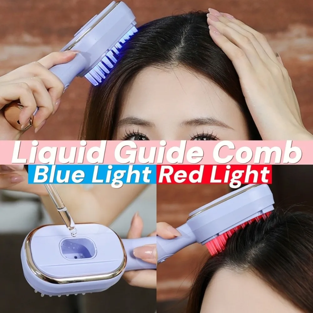 30ML Scalp Applicator Comb Hygienic Liquid Filling Essential Oil Guiding Massager EMS Microcurrent Pulse Repeatable