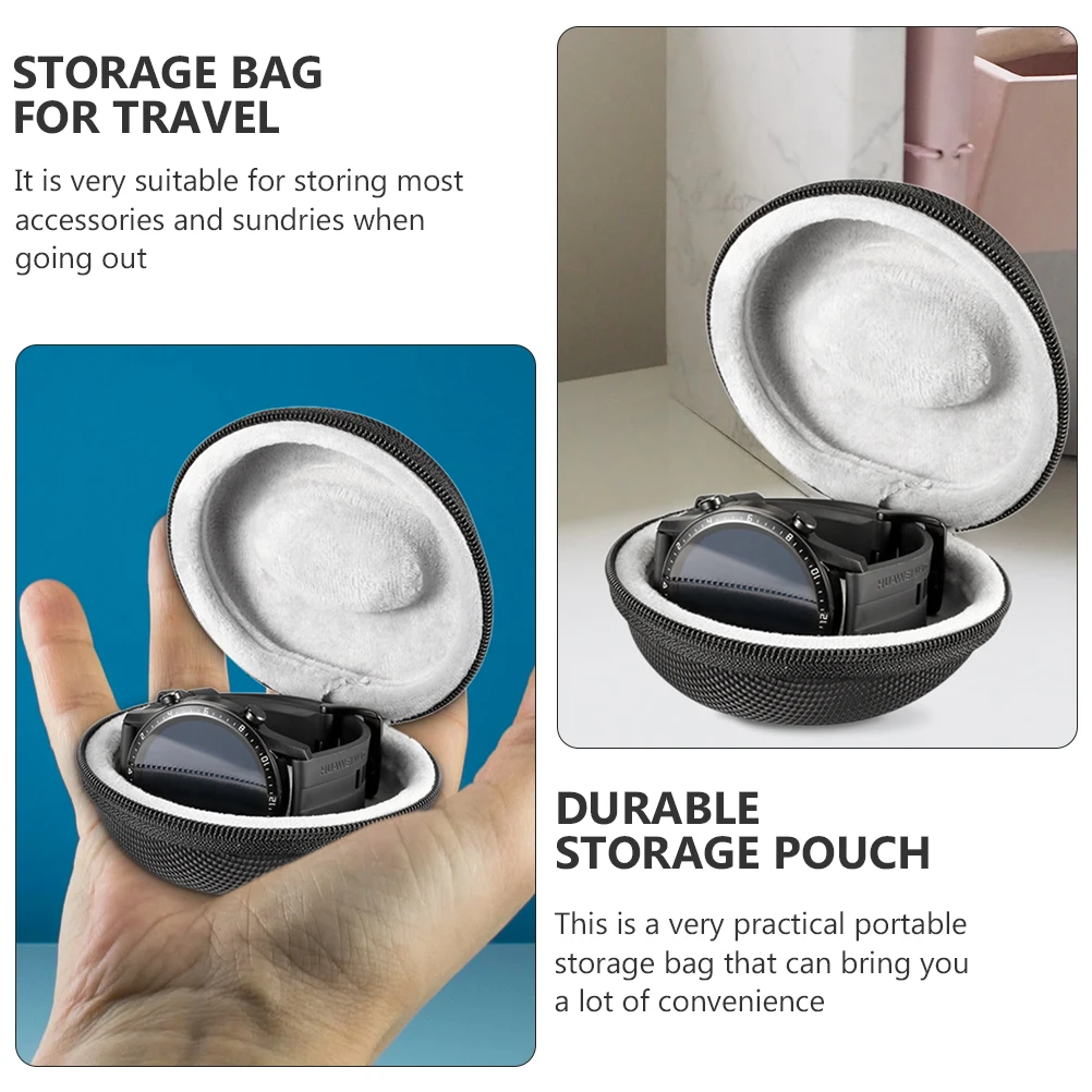 

EVA Flannel Storage Bag Phone Accessories ganizer Storage Bag For Travel Durable Travel Pouch Portable Container Black