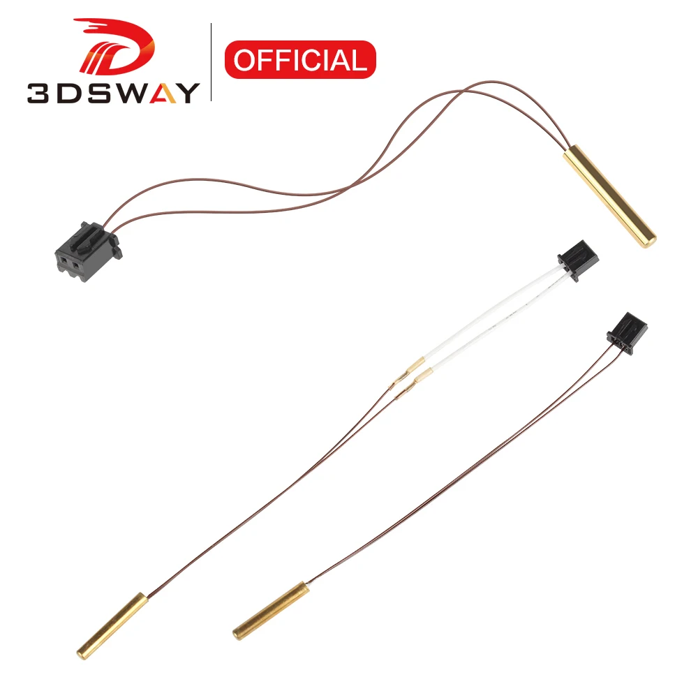 3DSWAY 3D Printer Parts NTC100K Thermistor Temperature Sensor Dumet High Temperature Filament Hotend Kit 3950 For Voron Series